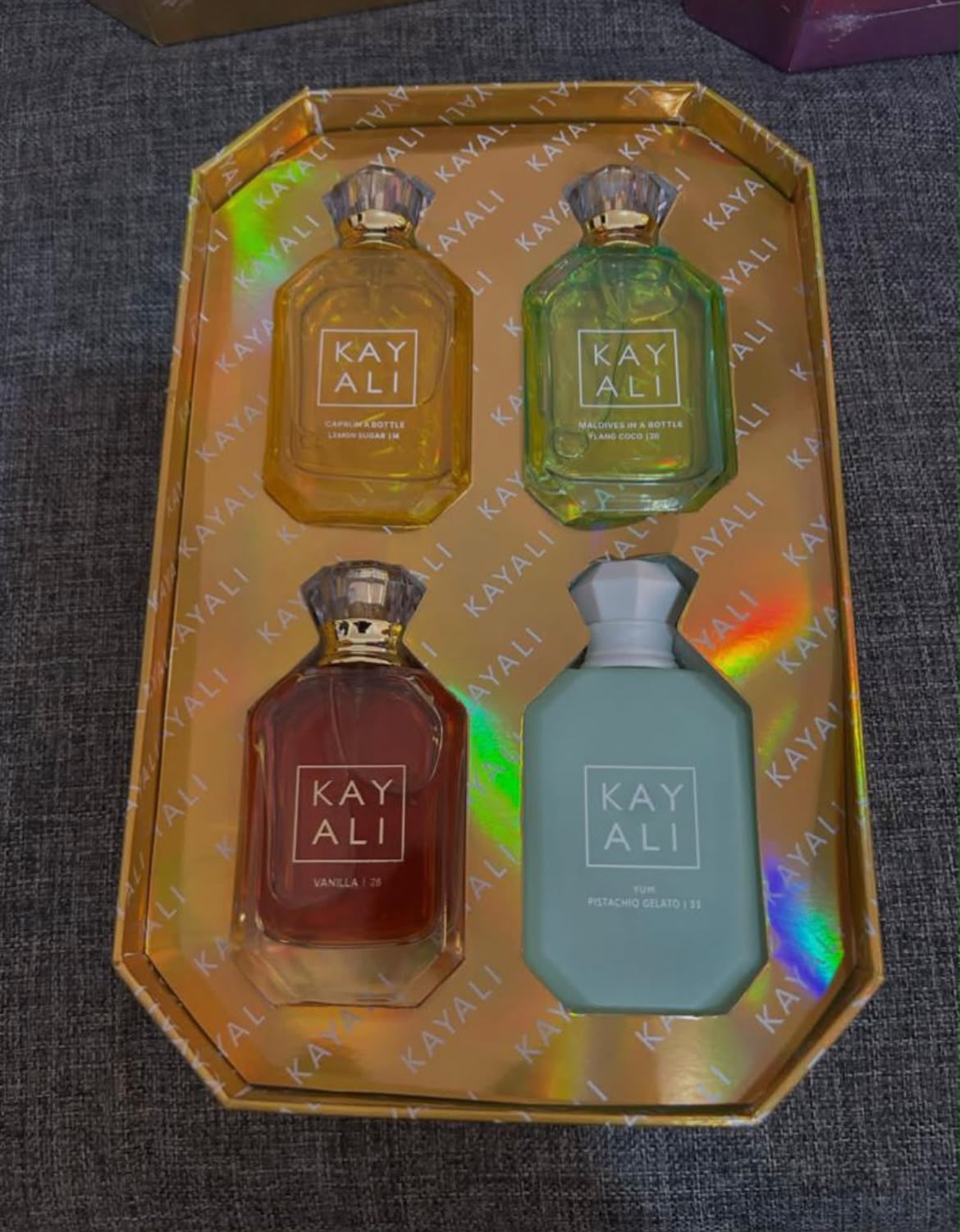 Kayali (Yum Pistachio/Maldives/Capri/Vanilla) Set (4x30ml)