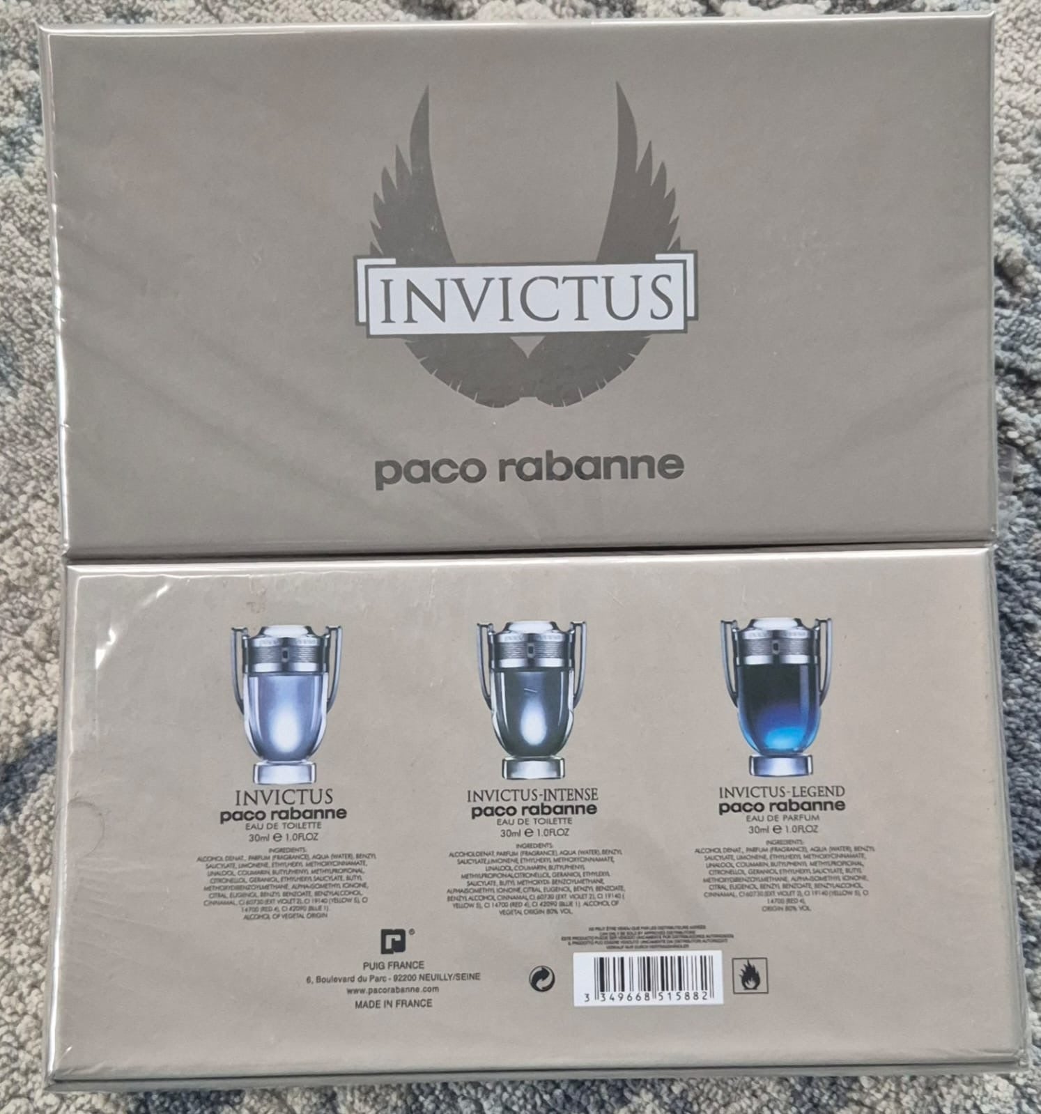 Paco Rabanne Invictus Set (3x30ml) (Men)