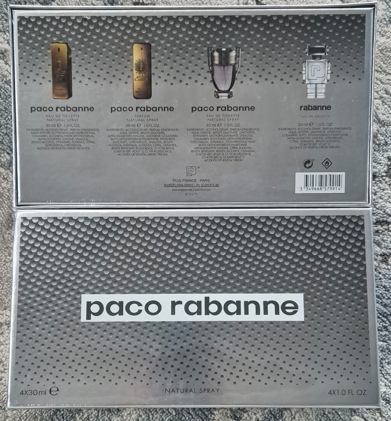 Paco Rabanne 1 Million/Invictus/Phantom Set (4x30ml) (Men)