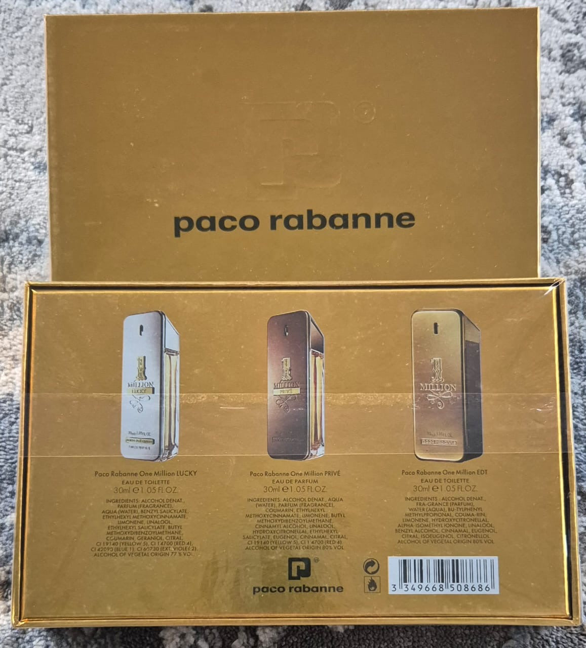Paco Rabanne 1 Million/Lucky/Prive Set (3x30ml) (Men)